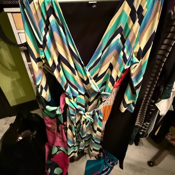 Liz Claiborne Chevron Wrap Dress - Picture 1 of 3